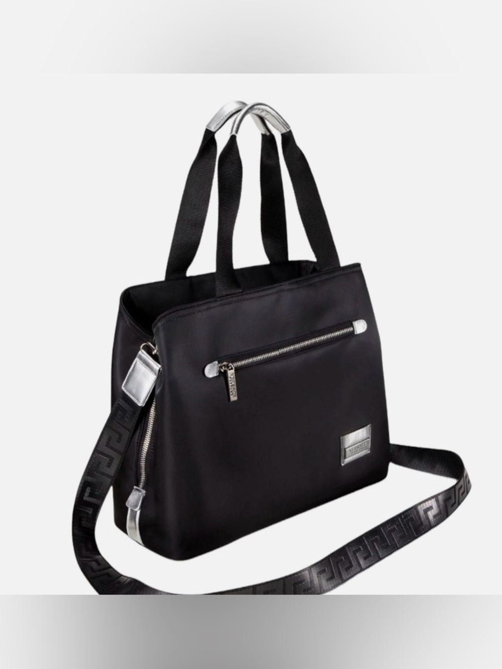 Versace Parfums Black Nylon Tote Bag NEW!